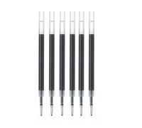 Muji Smooth Gel Ink Ballpoint Pen Refills, 0.5mm Fine Tip, Set of 6, Compatible with Knock Type and Gel Pens Body. (Navy)