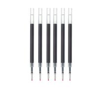 Muji Smooth Gel Ink Ballpoint Pen Refills, 0.5mm Fine Tip, Set of 6, Compatible with Knock Type and Gel Pens Body. (Light Blue)