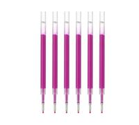 Muji Smooth Gel Ink Ballpoint Pen Refills, 0.5mm Fine Tip, Set of 6, Compatible with Knock Type and Gel Pens Body. (Purple)