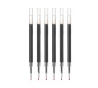 Muji Smooth Gel Ink Ballpoint Pen Refills, 0.5mm Fine Tip, Set of 6, Compatible with Knock Type and Gel Pens Body. (Brown)