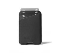 Mujjo Full Leather Magnetic Wallet for iPhone - Three-Card Easy-Access Design - Made from Luxurious Leather & Microfiber - Slim, Secure Design - Black