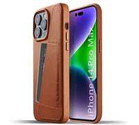 Mujjo iPhone 14 Pro MAX Leather Case | Card Holder Leather Case for iPhone 14 Pro MAX Phone Case iPhone 14 Pro MAX Wallet Case Tan