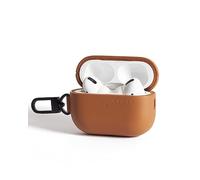 Mujjo Leather Case for AirPods Pro (2nd Gen) - Wireless Charging Compatible - Durable & Luxurious Design - Secure Fit - Premium Leather - Light Tan - Light Tan