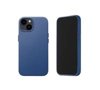 Mujjo Leather Phone Case - Fits iPhones 14 and 13 - MagSafe Compatible - Premium Leather - Enhanced Phone & Lens Protection - Slim Profile - Blue