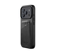 Mujjo Wallet Leather Case - For iPhone 17 Pro - MagSafe Compatible - Black