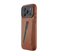 Mujjo Wallet Leather Case - For iPhone 17 Pro Max - MagSafe Compatible - Tan