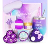MUJUZE Gifts for Her,Birthday Hampers Gifts for Women,Gift Hampers for Ladies,Self Care Gift Sets,Unique Presents Ideal for Women,Best Friend,Wife,Sister,Girls（Purple Gift Box）