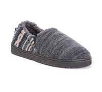 MUK LUKS Men's Christopher Slippers, Dark Sapphire/Pewter, Medium UK