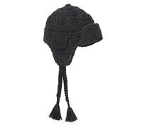 MUK LUKS Men's Faux Fur Trapper Hat Cold Weather, Black, One Size fits Most
