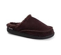 MUK LUKS Men's Faux Suede Clogs Slipper, Brown, 9/10 UK