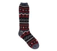 MUK LUKS Men's Heat Retainer Thermal Insulated Socks, Burgundy/Navy, One Size