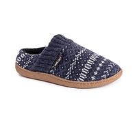 MUK LUKS Men's Marcel Slipper, Dark Blue, Medium UK