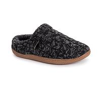 MUK LUKS Men's Marcel Slipper, Ebony/Charcoal, M