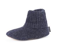 MUK LUKS Men's Morty Ragg Wool Slipper, Navy, Small UK