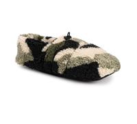 MUK LUKS Men's Quilted Sherpa Toggle Bootie Slipper, Camo, S-M