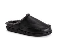 MUK LUKS Men's Slippers Loafer, Black, 10.5/12.5 UK