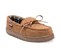 MUK LUKS Paul-Men's Printed Berber Suede Moccasin-Tan Slipper, 10 UK
