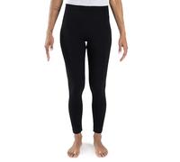 MUK LUKS Women's 4" High Waisted Fleece Lined Leggings, Ebony, 2X-3X