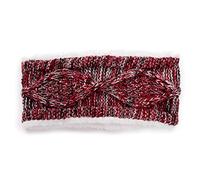 MUK LUKS Women's Cable Knit Headband, Licorice, 1 Count (Pack of 1)