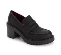 MUK LUKS Women's Leona Loafer, Black, 4 UK