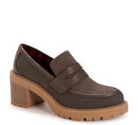 MUK LUKS Women's Leona Loafer, Dark Brown, 4.5 UK