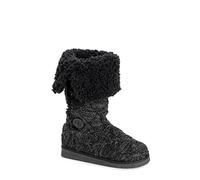 MUK LUKS Women's Malena Boots, Black Grid Pattern, 8 UK