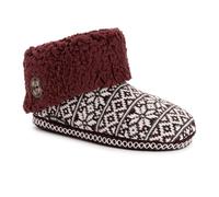 MUK LUKS Women's Melinda Slipper, Burgundy, M