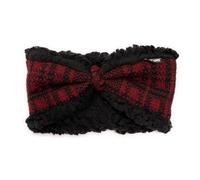 MUK LUKS Women's Standard Butterfly Patterned Headband, Red Mar