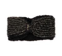 MUK LUKS Women's Standard Butterfly Polyester & Lurex Headband, Ebony/Gold