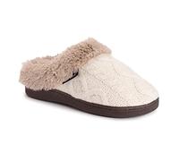 MUK LUKS Women's Suzanne Clog Slippers, Ivory, 3/4 UK