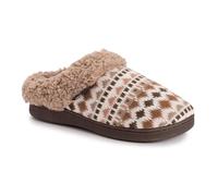 MUK LUKS Women's Suzanne Slipper, Ivory/Rosey Pop, X-Large UK