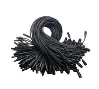 Muka 1000 Pcs Wax Cord Hang Tag String Snap Lock Pin Loop Fastener Hook Ties for Clothing Price Tag Hanging Rope Lanyard Cord-Black-0.06"