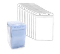 Muka 50Pcs 4X6 Vertical Large Card Holders, Clear Vinyl Big Plastic Card Protector-Vertical