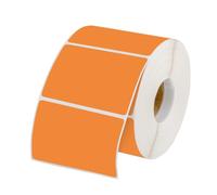Muka 800 PCS Thermal Labels Color Label Stickers Roll for Barcodes, Address, Compatible with Thermal Label Printer- 1.5" x 2.25" Orange
