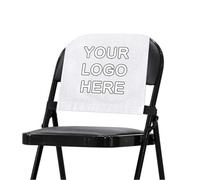 Muka Custom Half-Cover Chair Slipcover Personalized Stretchable Banquet Chair Back Cover-White