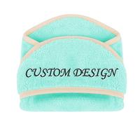 Muka Embroidered Dog Bath Towel Robe High Absorbent Dog Towel Soft Microfiber Dog Drying Robe with Hood-Light Green-S