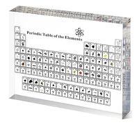 Mukarisk Acrylic Periodic Table Display with Real Elements Samples, 7.9 * 5 * 1 inch