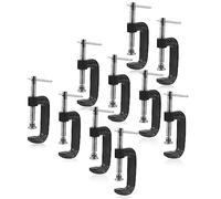 MUKCHAP 10 PCS 50mm/2 Inch G Clamp, Small Metal G Clamp for Woodworking, Black