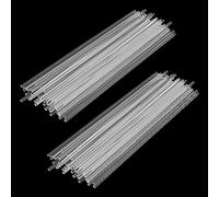 MUKCHAP 100 PCS 3mm x 200mm Clear Acrylic Round Rods, 8 Inch Acrylic Lollipop Sticks, Clear Round Plastic Rod Cake Pop Sticks for DIY, Crafts