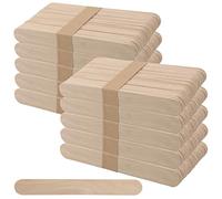 MUKCHAP 1000 PCS 150 x 18 x 1.6mm Wooden Lolly Sticks, Jumbo Wooden Craft Lollipop Sticks, Natural Wood Popsicle Ice Cream Lolly Sticks for Crafts, Ice Cream, Plant Labels