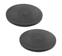 MUKCHAP 2 Pack 10 Inch Rotating Swivel Stand Turntable, 360 Degree Swivel Base Rotating Platform with Steel Ball Bearings, Round Rotating Swivel Stand for TV, Laptop, Pottery