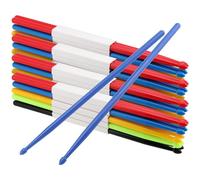 MUKCHAP 20 Pairs 5A Nylon Drumsticks, 5 Colors Non Slip Plastic Drum Stick for Musical Instrument Percussion