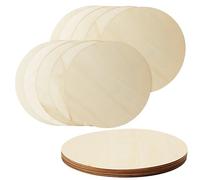 MUKCHAP 20 PCS 12 Inch Unfinished Round Wooden Circles, 30cm Blanks Round Plywood, 2mm Thin Wood Discs for Crafts, Ornaments, DIY Project