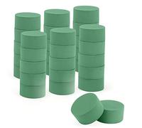 MUKCHAP 30 PCS Round Dry Floral Flowers Foam Block, 8cm/3 Inch Artificial Florist Foam for Arts, Crafts Project, Green