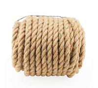 MUKCHAP 30m x 12mm Jute Rope, 98 Feet Twisted Hemp Rope, Brown Natural Jute Twine String Cord for Crafts, Gardening, Bundling, DIY