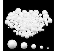 MUKCHAP 340 Pieces 5 Sizes White Foam Balls, Polystyrene Craft Foam Balls for DIY, Party Wedding Decorations, Diameter 1cm 2cm 3cm 4cm 5cm