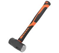 MUKCHAP 3lb Club Hammer, Sledge Hammer with Fibreglass Handle, Lump Hammer for Gardening, Camping