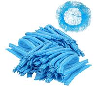 MUKCHAP 400 Pack Blue Mob Caps, Non Woven Hair Net Mop Caps, Hair Head Cover Net with Double Elastic for Catering, Food Industry, Beauty, Kitchen
