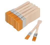 MUKCHAP 50 PCS 15mm/0.6 Inch Chip Paint Brushes, Wooden Nylon Paint Brushes, Flat Bristle Brush Artists Painting Brushes for DIY, Cleaning