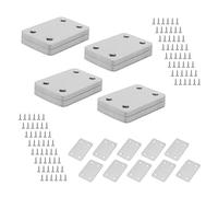 MUKCHAP 50 PCS 60 x 38 x 1.5mm Metal Flat Mending Plate, Stainless Steel Jointing Plates with 200 Screws, Flat Support Bracket Fixing Plate for Repair Fixing